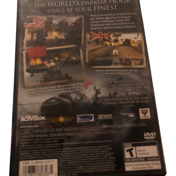 Call of Duty: Finest Hour (Sony PlayStation 2, 2004) Complete With Manual tested - Picture 5 of 5